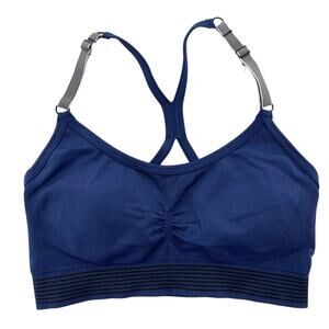 Victoria's Secret Sport Seamless Racerback Sport Bra Workout Size Medium Blue